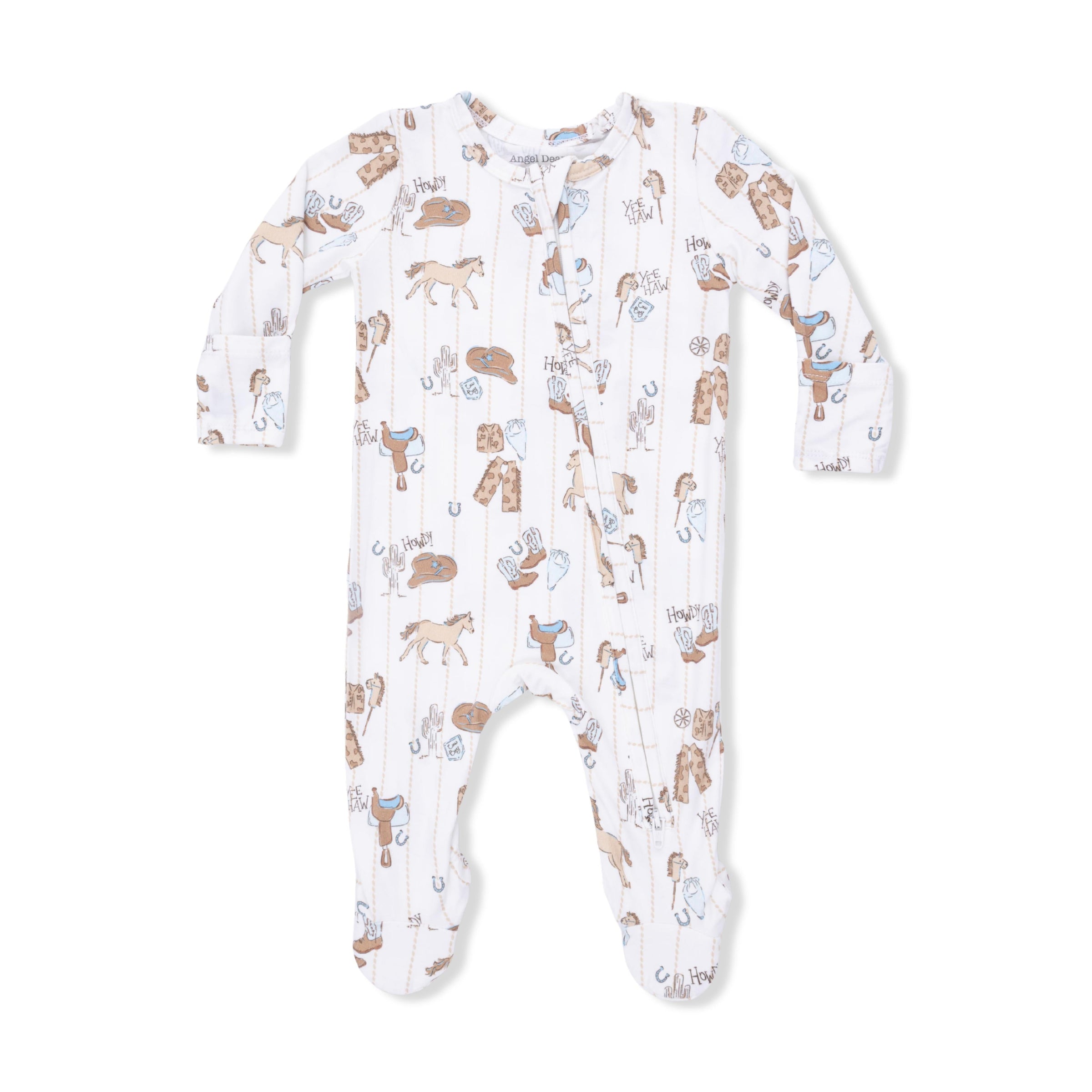 Angel Dear Cowboy Nursery 2-Way Zipper Footie