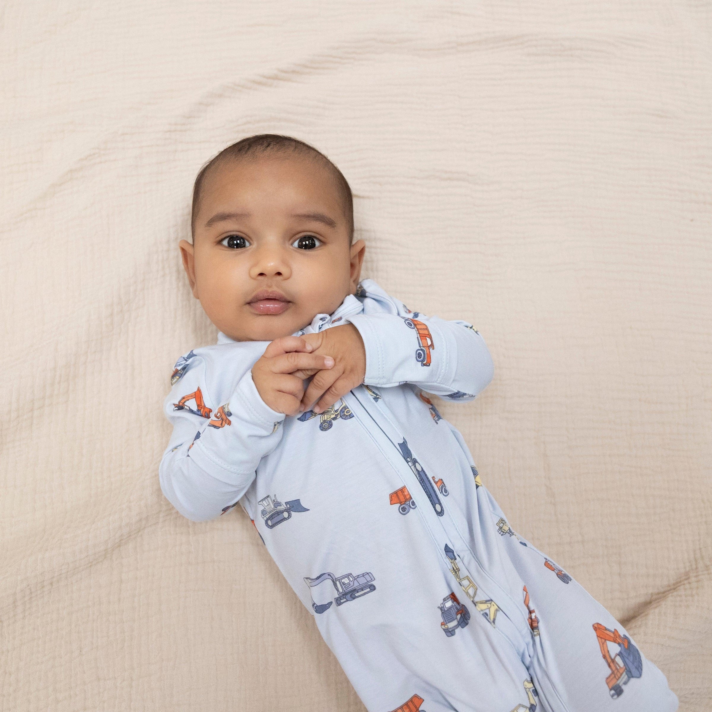 Angel Dear Construction Vehicles 2-Way Zipper Footie