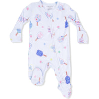 Angel Dear Floral Pickleball 2-Way Zipper Footie