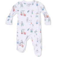 Angel Dear Golfing Teddy Bears 2-Way Zipper Footie