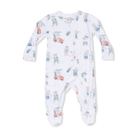 Angel Dear Golfing Teddy Bears 2-Way Zipper Footie