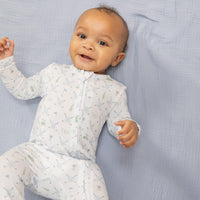 Angel Dear Golf Trellis Blue 2-Way Zipper Footie