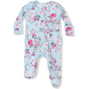 Angel Dear Charlotte Floral 2 Way Zipper Ruffle Back Footie