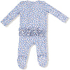 Angel Dear Country Calico 2 Way Zipper Ruffle Back Footie