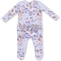 Angel Dear Woodrose Peri 2 Way Zipper Ruffle Back Footie