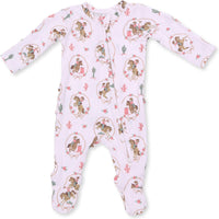 Angel Dear Cowgirl Cameos 2 Way Ruffle Back Zipper Footie