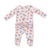 Angel Dear Country Girl Boots 2-Way Ruffle Back Zipper Footie