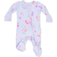 Angel Dear Mermaid Princesses 2-Way Ruffle Back Zipper Footie