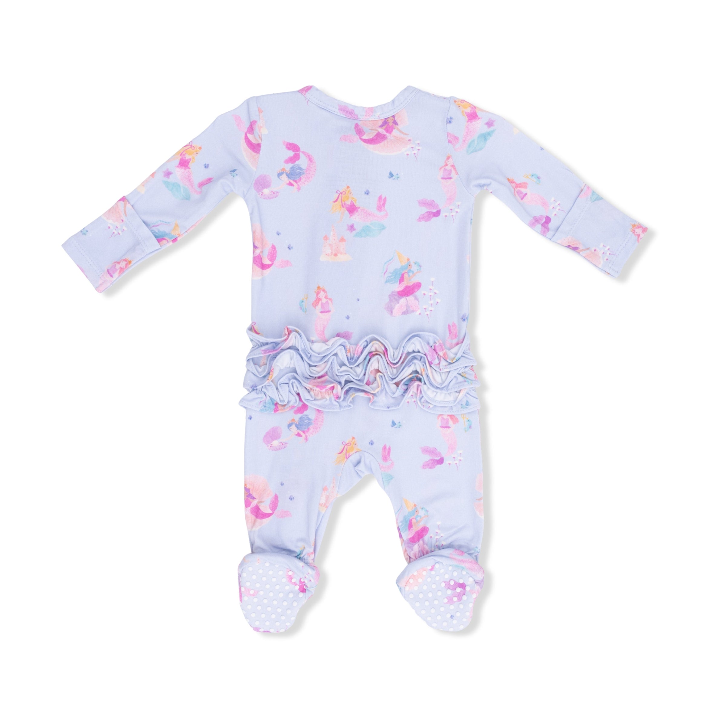 Angel Dear Mermaid Princesses 2-Way Ruffle Back Zipper Footie