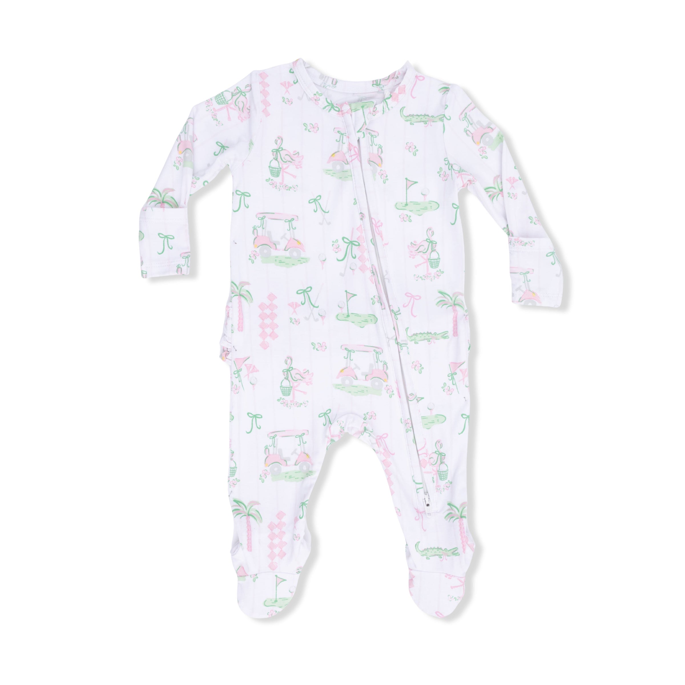 Angel Dear Pretty Golf 2-Way Ruffle Back Zipper Footie