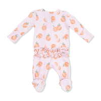 Angel Dear Sweet Peach 2-Way Ruffle Back Zipper Footie