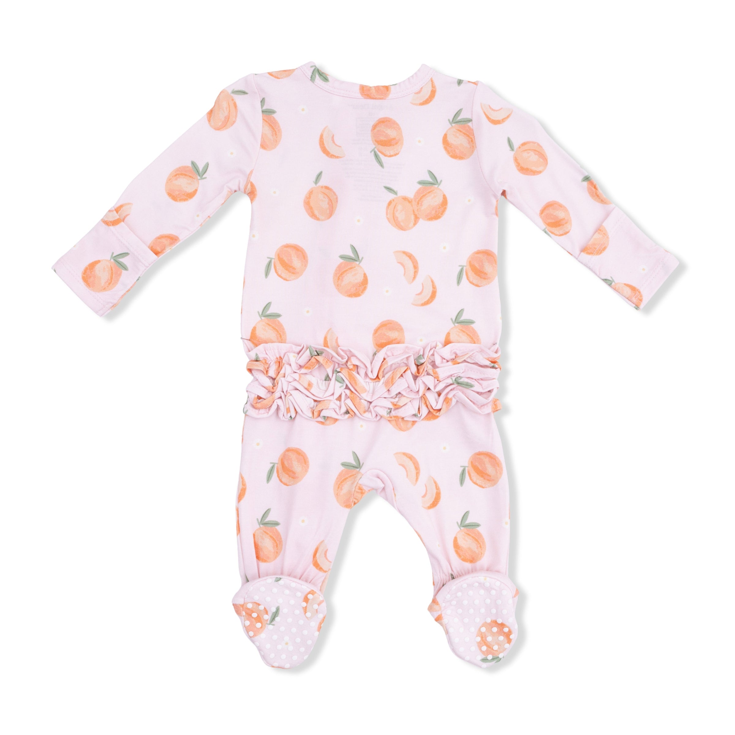 Angel Dear Sweet Peach 2-Way Ruffle Back Zipper Footie