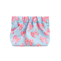 Mavi Bandz - Karma Blue Bow Travel Pinch Pop Pouch Purse Bag Organizer