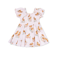 Angel Dear Pink Ponies Smocked Twirly Dress and Bloomer