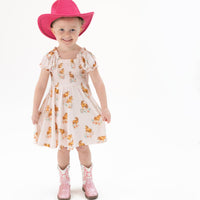 Angel Dear Pink Ponies Smocked Twirly Dress and Bloomer