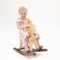 Angel Dear Pink Ponies Smocked Twirly Dress