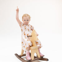 Angel Dear Pink Ponies Smocked Twirly Dress