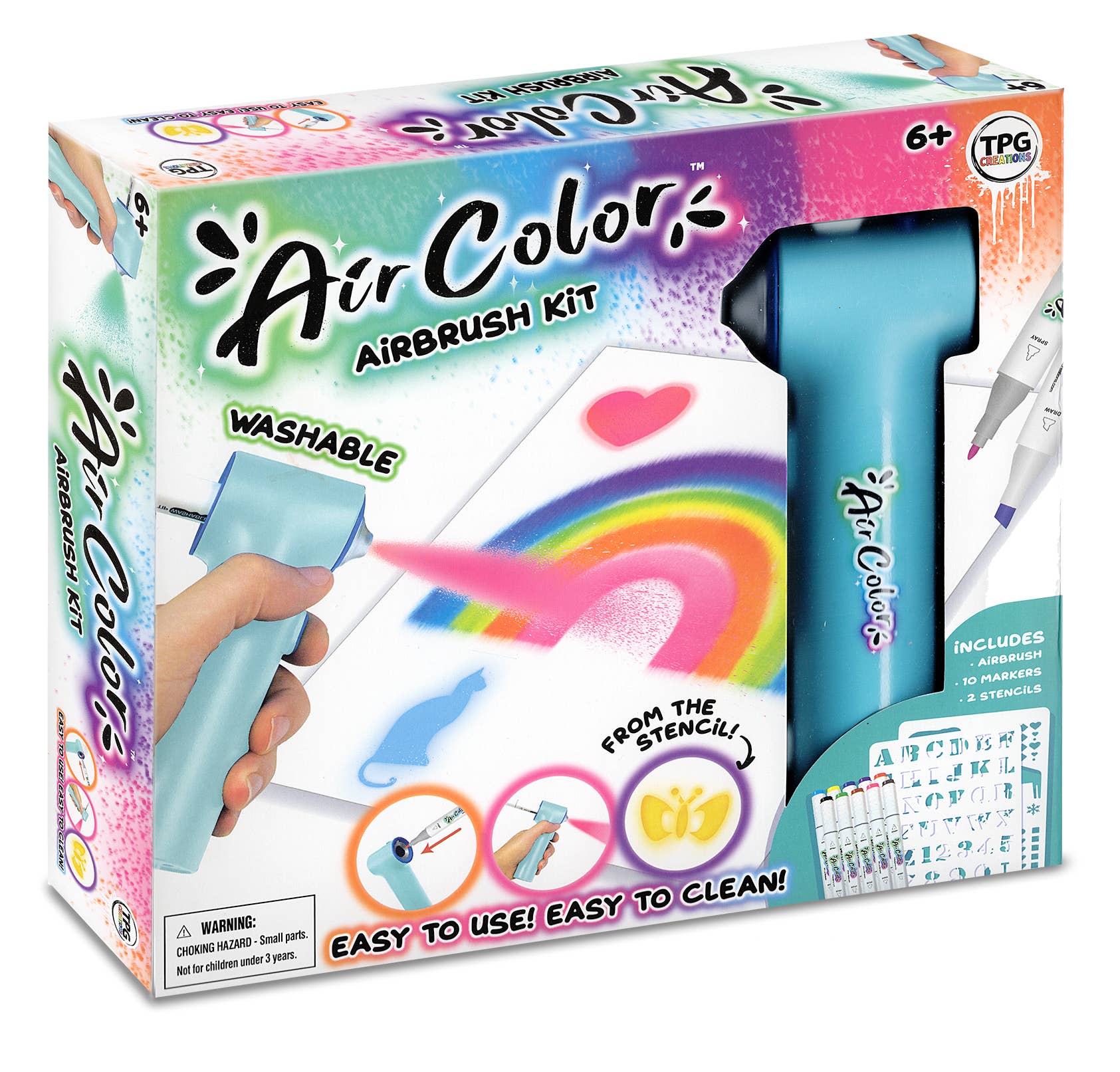 TPG Creations / The Pencil Grip - Aircolor Airbrush Kit (includes Markers & Stencils) TPG-490