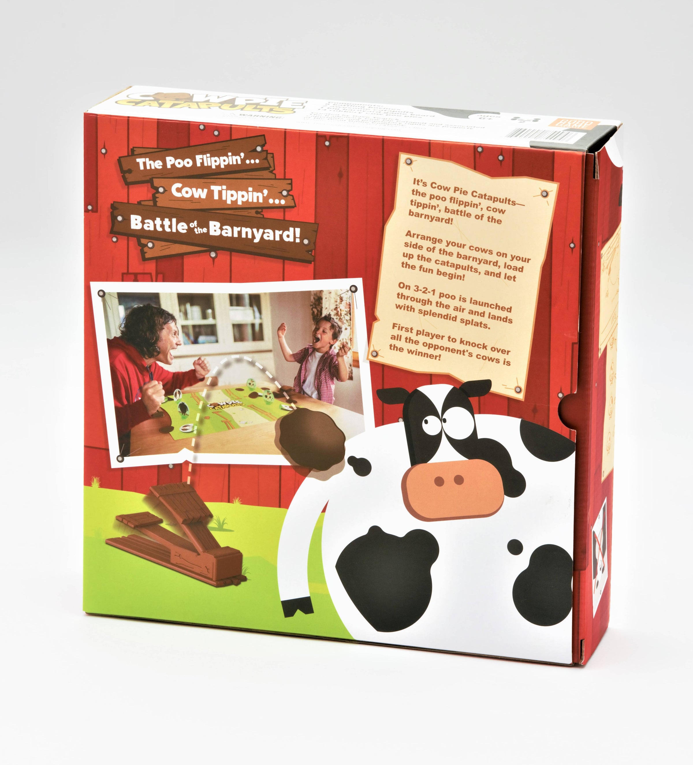 The Good Game Company - Cow Pie Catapults - Launching Action Farm Animals Board Game