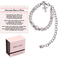 Cherished Moments - Girls Baby to Bride Sterling Silver Cross Baby Bracelet Gift