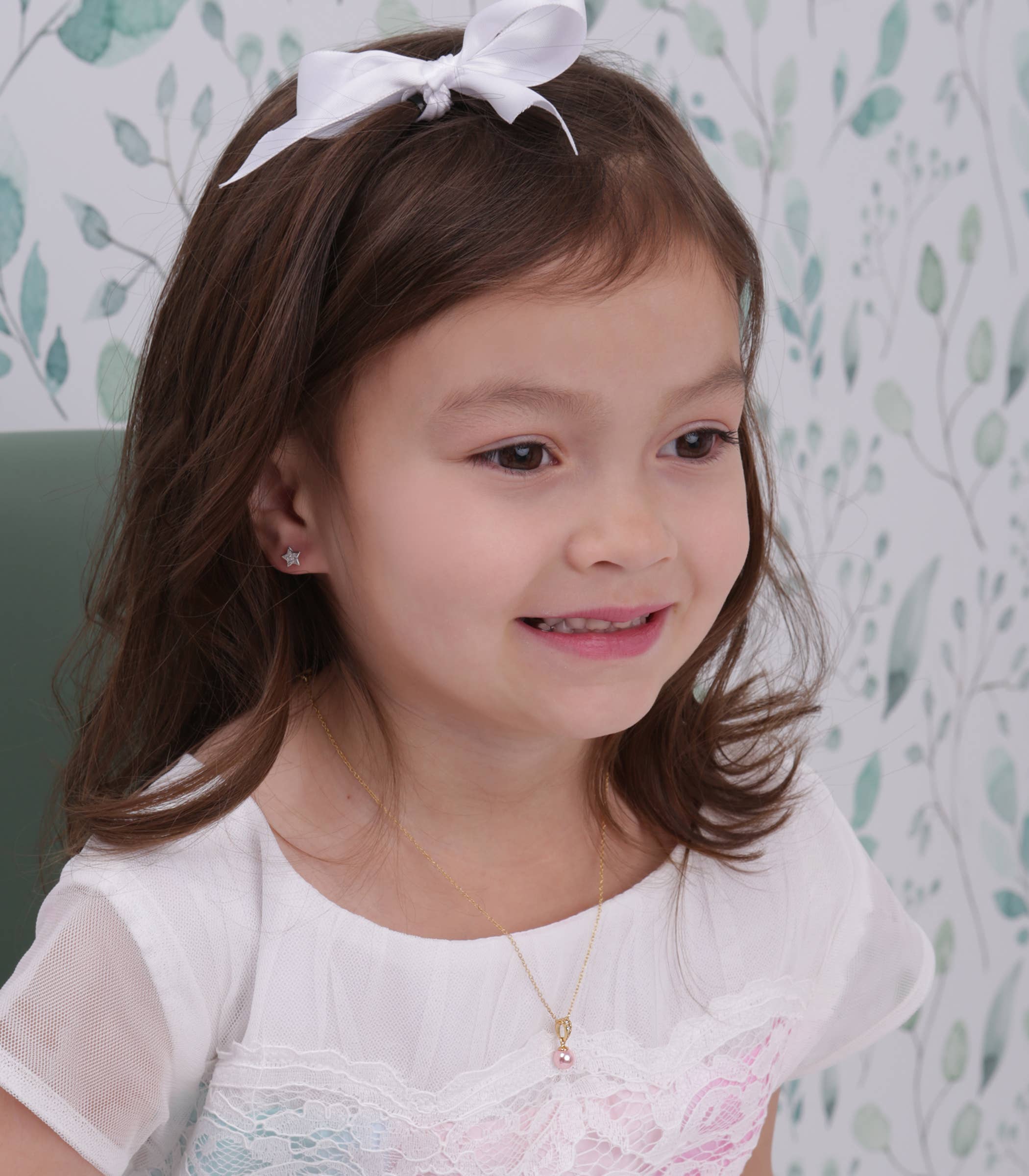 Cherished Moments - Girls Sterling Silver Girls Pearl Pendant Necklace Kids