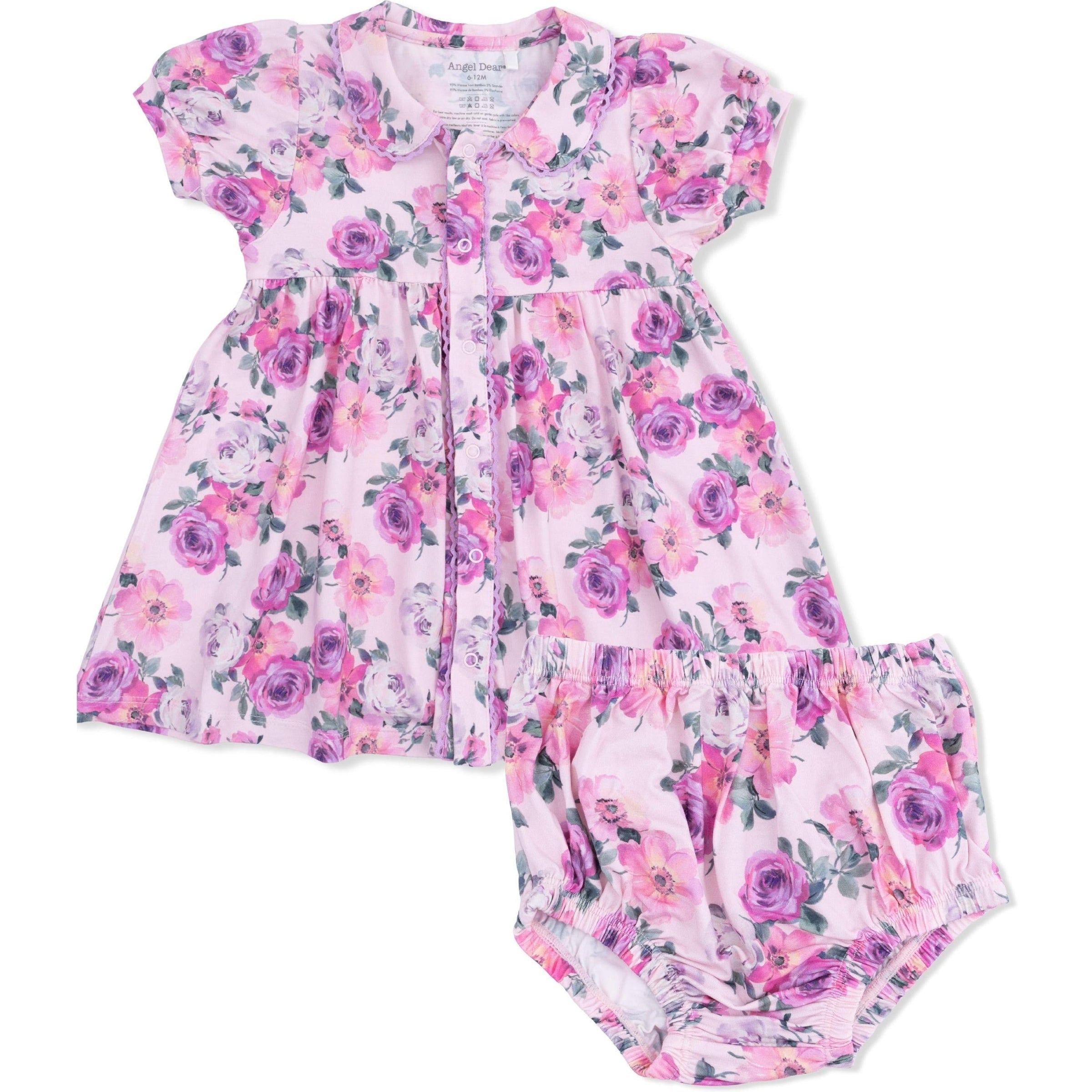 Angel Dear Rose Abundance Betty Dress Puff Sleeve with Bloomer