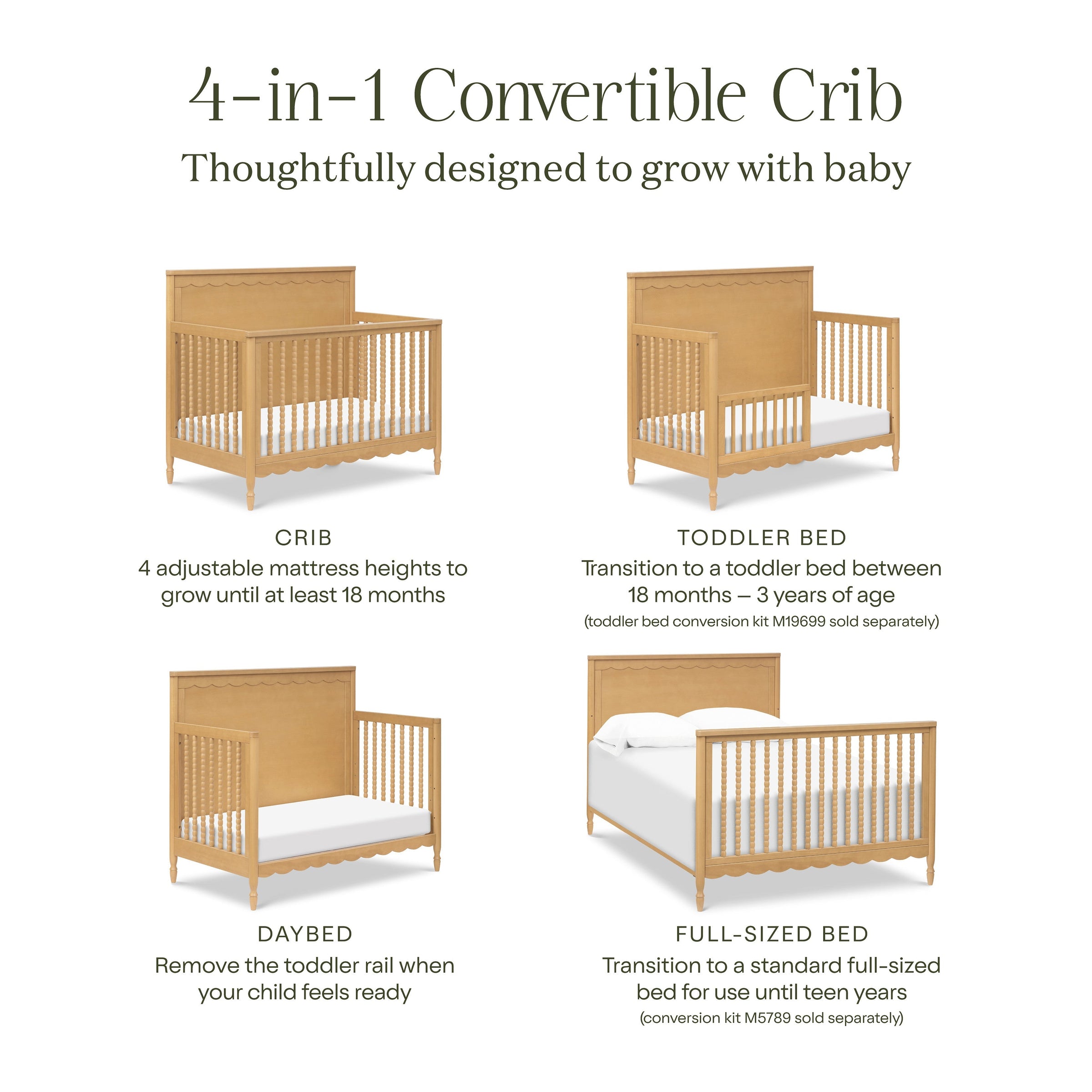 Namesake Ambrosia 4-in-1 Convertible Crib