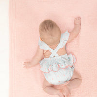 Angel Dear Tiny Cherry Stripe Ric Rac Ruffle Sunsuit