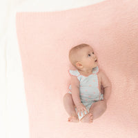 Angel Dear Tiny Cherry Stripe Ric Rac Ruffle Sunsuit