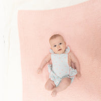 Angel Dear Tiny Cherry Stripe Ric Rac Ruffle Sunsuit