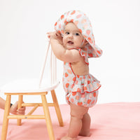 Angel Dear Strawberry Bliss Ric Rac Ruffle Sunsuit