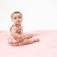 Angel Dear Strawberry Bliss Ric Rac Ruffle Sunsuit