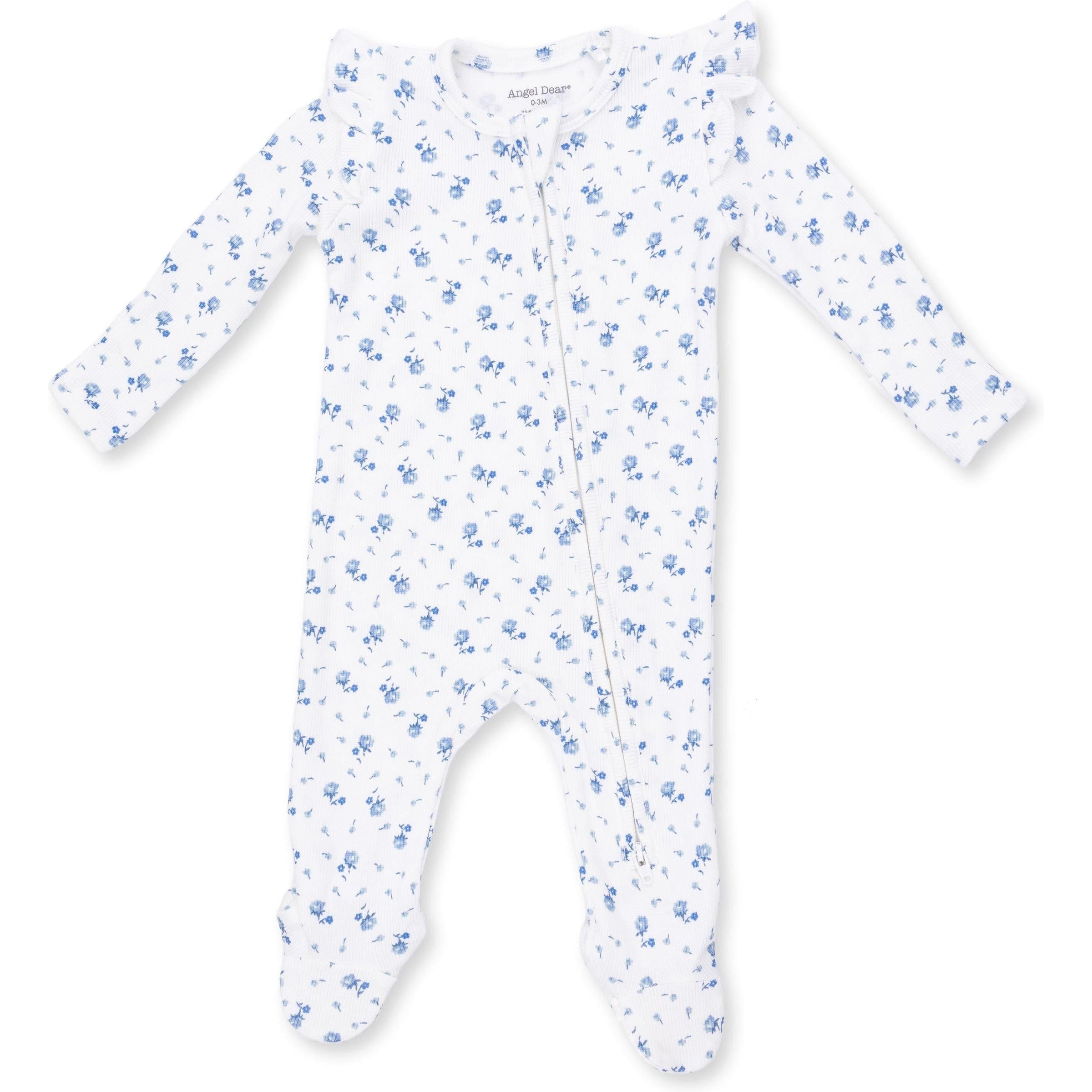 Angel Dear Joli Rosette 2 Way Ruffle Sleeve Zipper Footie
