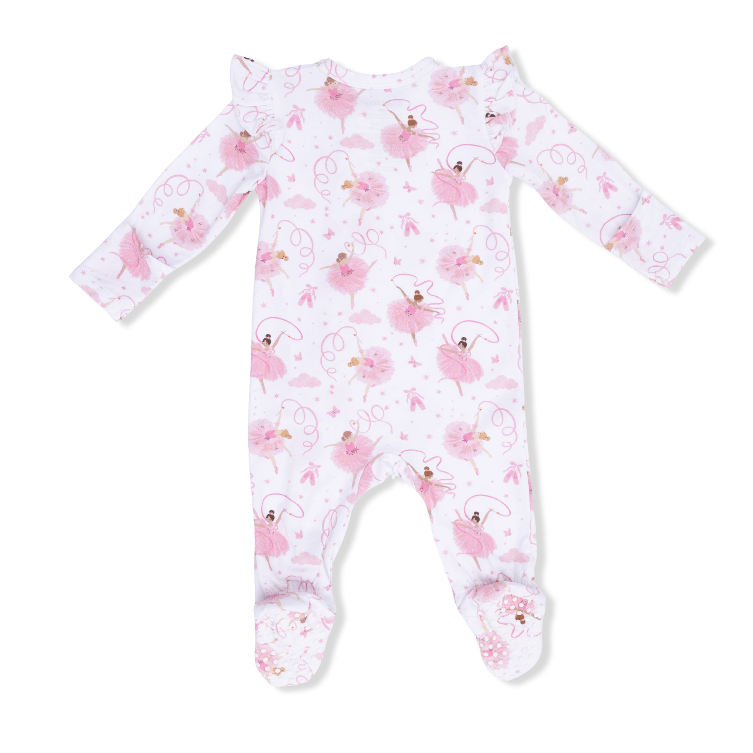 Angel Dear Ribbon Ballerinas 2-Way Ruffle Sleeve Zipper Footie