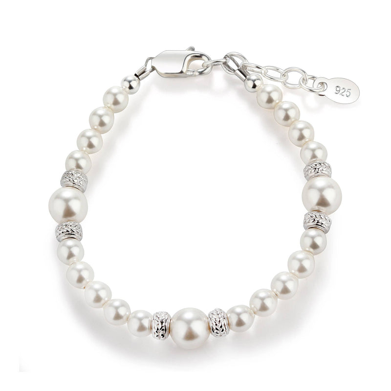 Cherished Moments Sophia - Sterling Silver Pearl Baby & Children's Bracelet