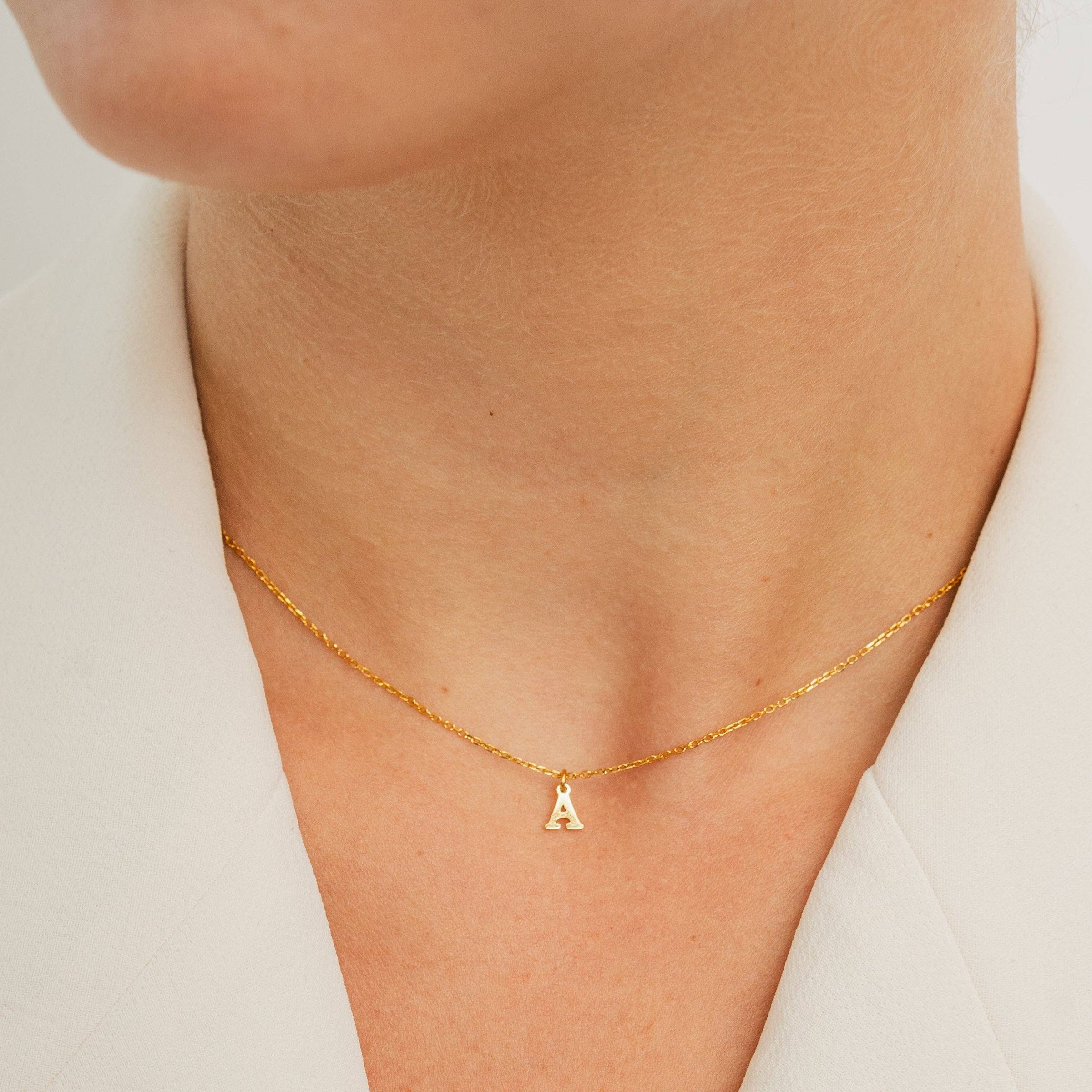Brenda Grands Waterproof Jewelry - Waterproof Dainty Gold Initial Necklace