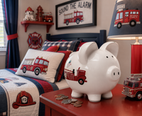 Child To Cherish® - Firetruck Large Piggy Bank