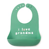 Bella Tunno Love Grandma Wonder Bib: Green