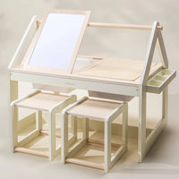 Coco Village Multifunction Wooden Art & Sensory Table With Stools