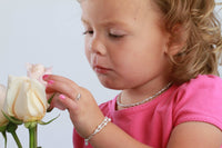 Cherished Moments - Sterling Silver Girls Pearl/Crystal Necklace for Kids - Hope