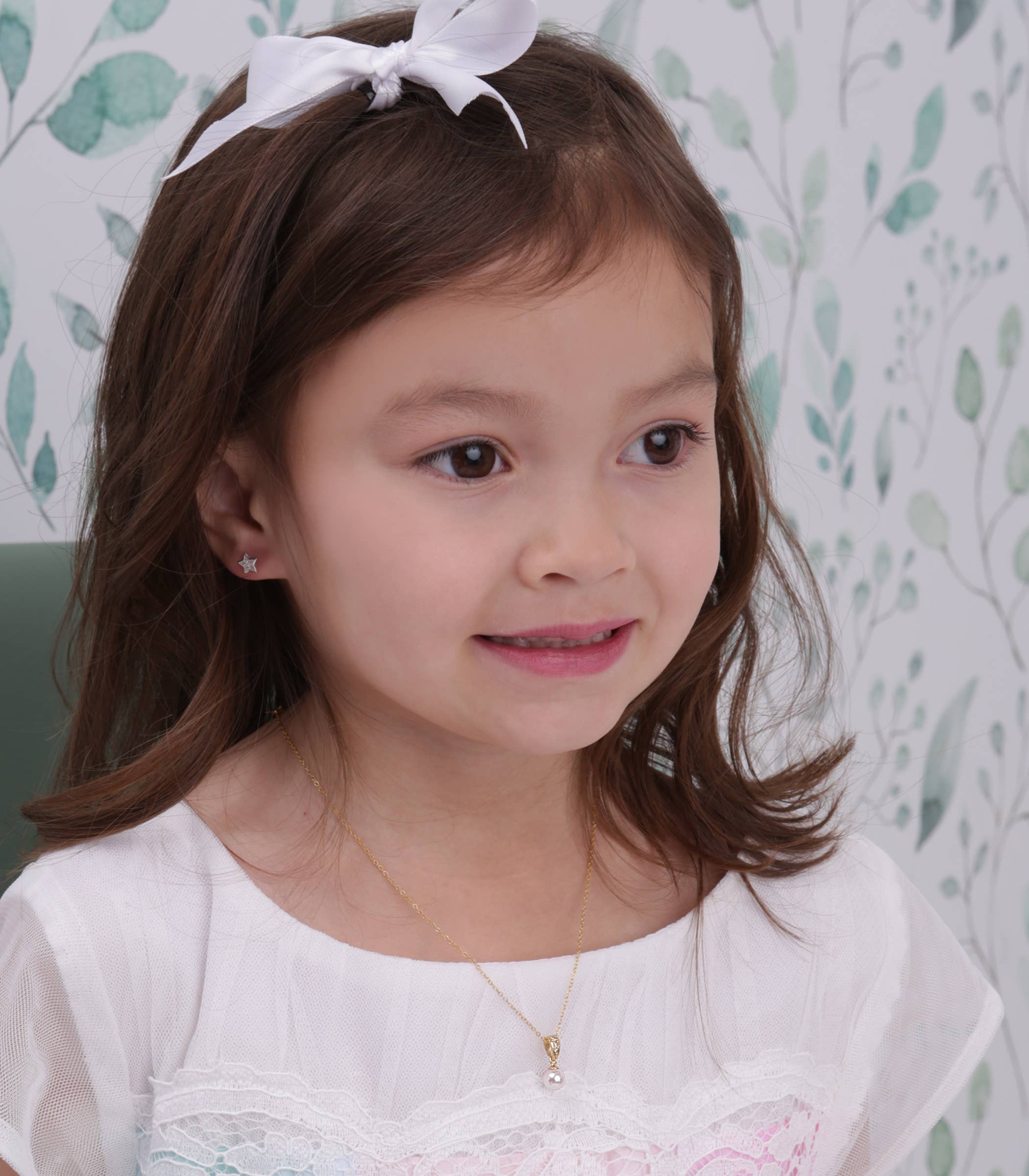 Cherished Moments - Girls Sterling Silver Girls Pearl Pendant Necklace Kids