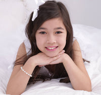 Cherished Moments - Kid's Sterling Silver White Pearl Baby or Child's Bracelet