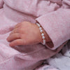 Cherished Moments Girls 14K Gold-Plated Pearl Baby Bracelet Children's Jewelry: Small 0-12m