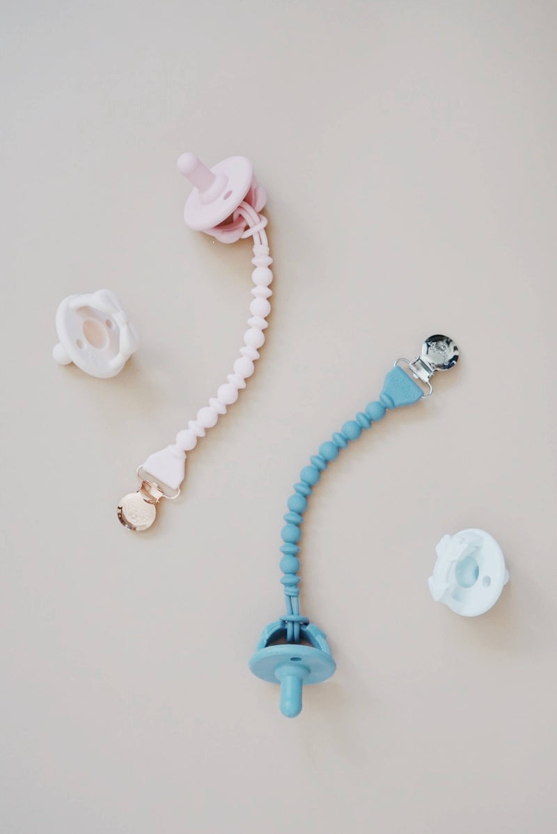 Itzy Ritzy Sweetie Strap Silicone One-Piece Pacifier Clips