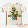 Madi Moosh Dinosaur Birthday Boy Shirt - T-Rex Birthday: Natural / 2T Kids