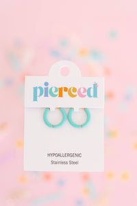 Pierced Co - Colored Huggies Earrings