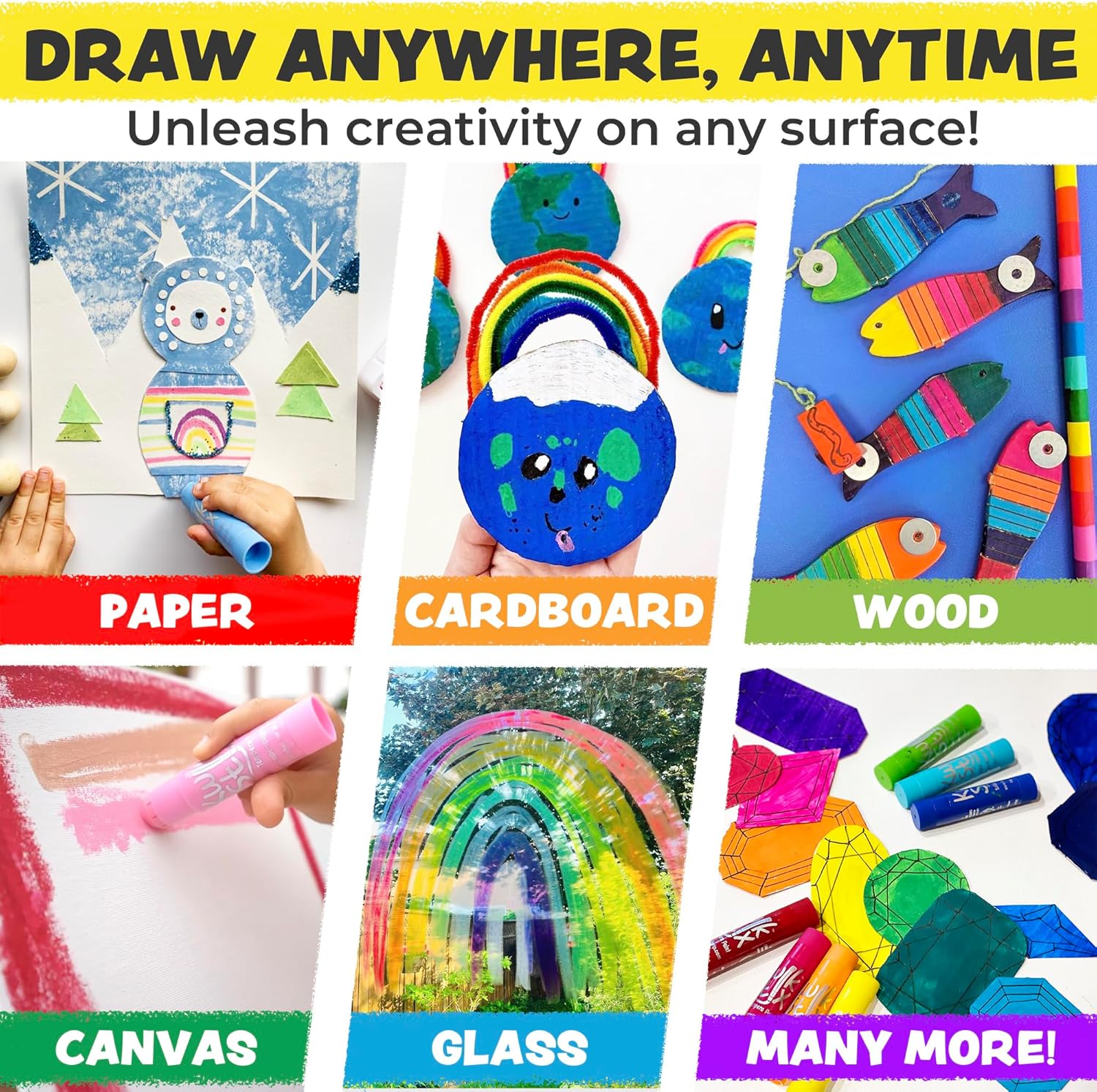 The Pencil Grip Kwik Stix Paint Sticks, Set of 10 Jewel Tones