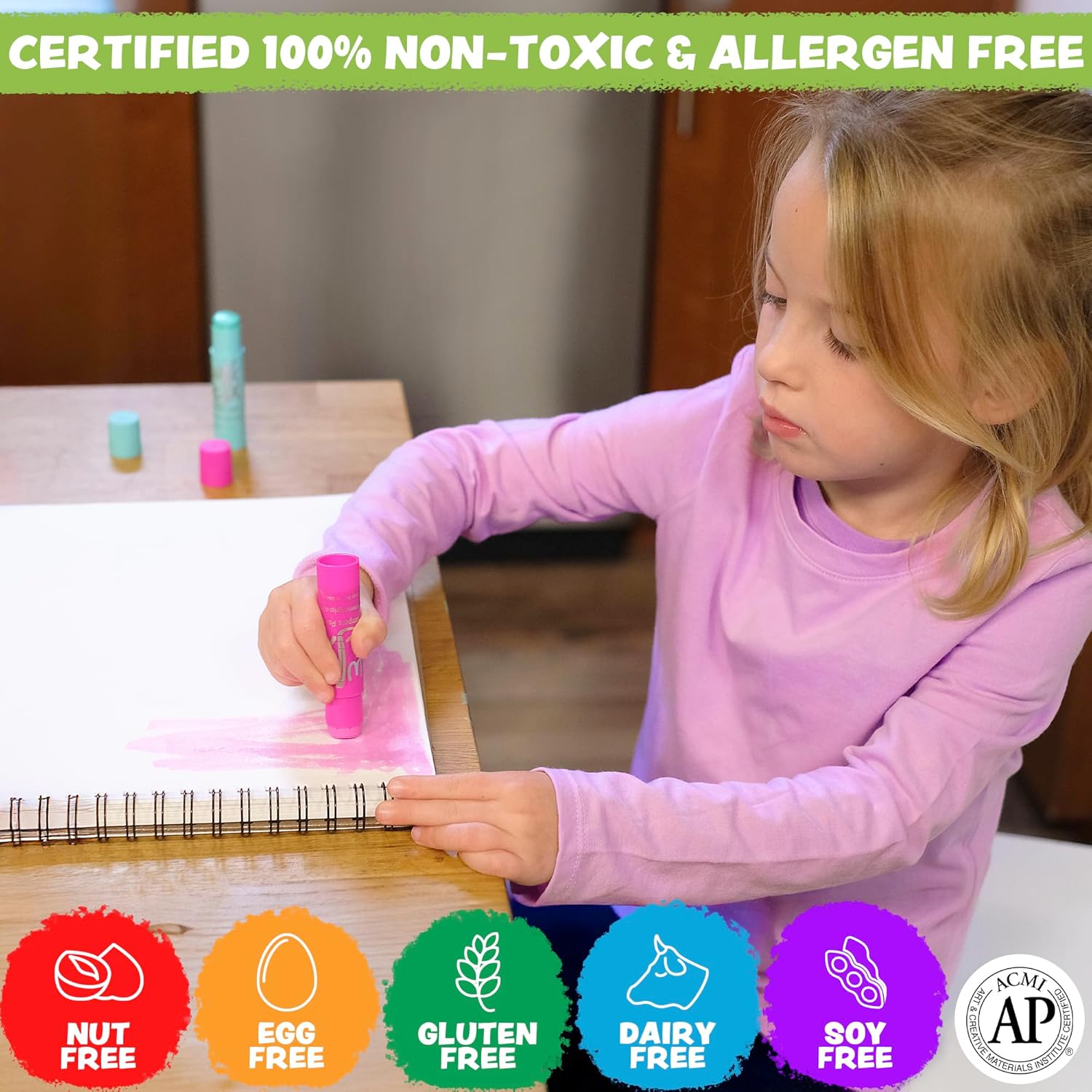 The Pencil Grip Kwik Stix Paint Sticks Cuties, Set of 12 Colors