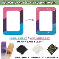 The Pencil Grip Glitter Stix, Mess Free Glitter, Red, Gold, Silver & Blue, Set of 4