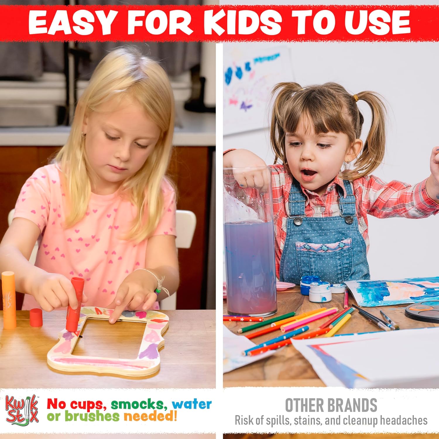 The Pencil Grip Kwik Stix Paint Sticks, Set of 10 Jewel Tones
